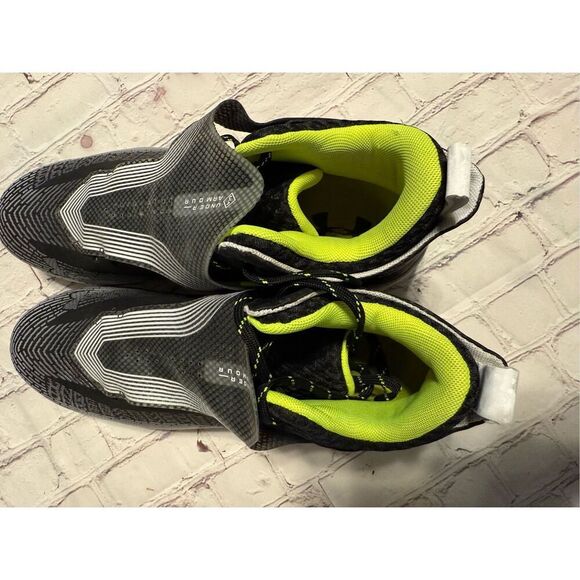 Under Armour Men's Size 13 Highlight Hammer MC Football Cleats Black Neon Yellow - Picture 5 of 14